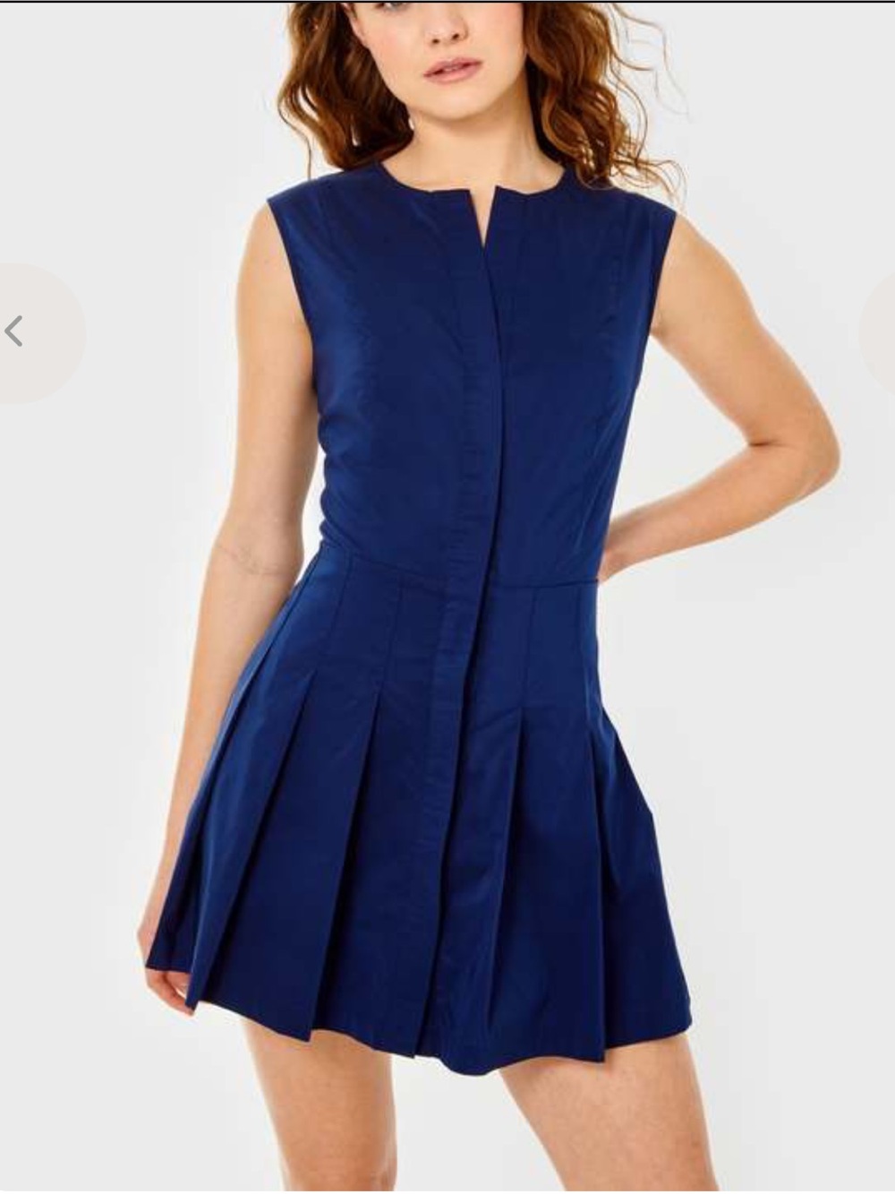 Cartolina “Hadley” Tailored Sixties‑Inspired Romper in Blue Size XS